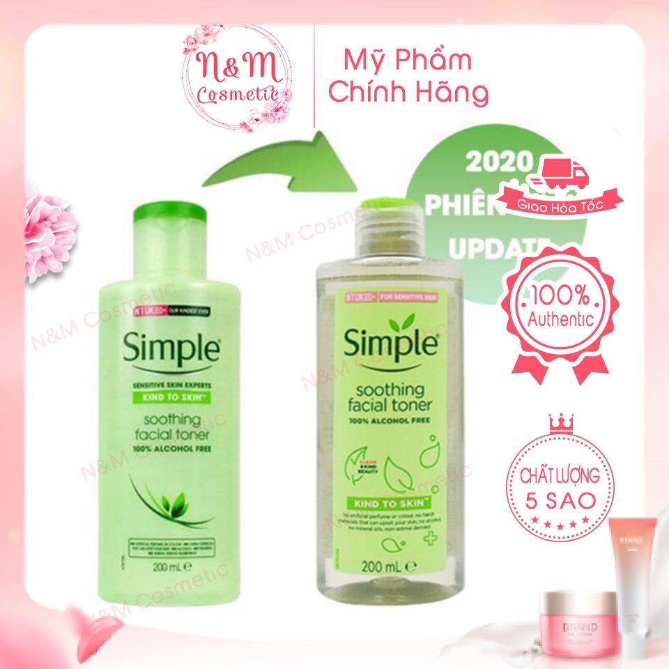 Nước Hoa Hồng Simple Kind To Skin Soothing Facial Toner mẫu mới