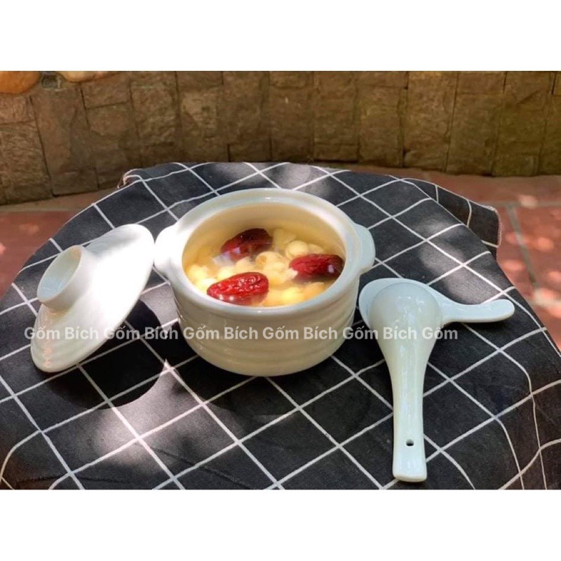 Thố Hũ Chưng Yến Bát Ân Súp Chén Tô Sứ Hấp Cách Thủy Gốm Sứ Bát Tràng - Gốm Bích