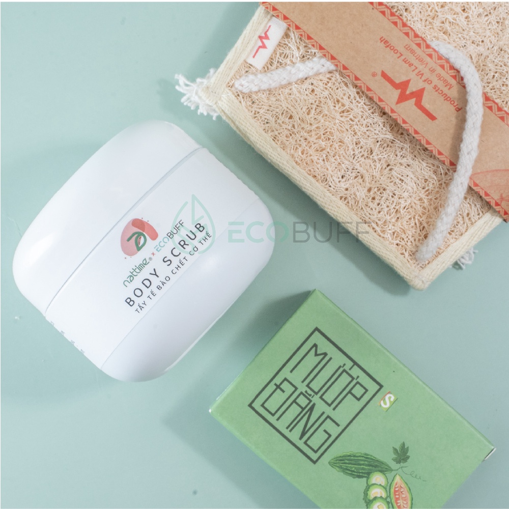 Tẩy da chết body Cafe Ecobuff Nattime tẩy tế bào chết organic lành tính thuần chay không hạt vi nhựa