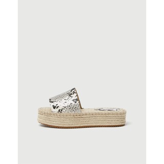 Guốc đế xuồng họa tiết da động vật Pull&bear authentic