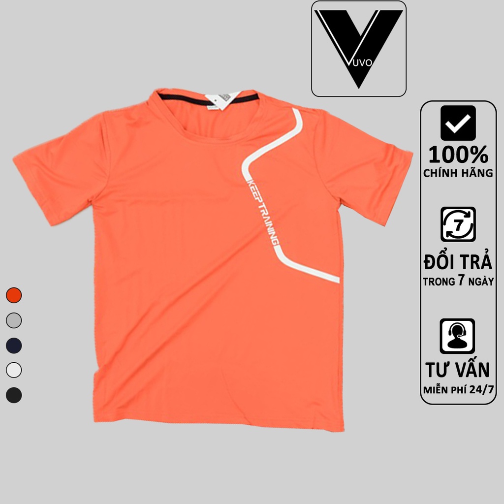 Áo Thun Thể Thao Nam Keep Training Chất Mát Mịn Vuvo Official