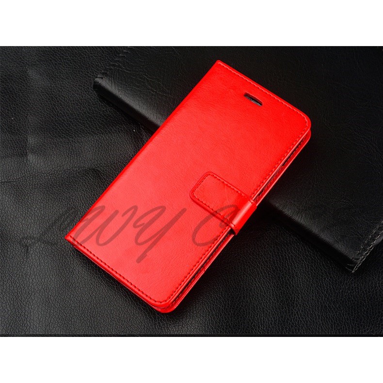 Bao da điện thoại nắp gập màu trơn cổ điển cho Samsung Galaxy A9 Pro
