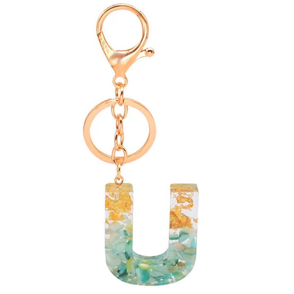 Set 1 / 26 Chữ Cái Tiếng Anh Bằng Nhựa Resin Làm Móc Khóa / Túi Xách Diy