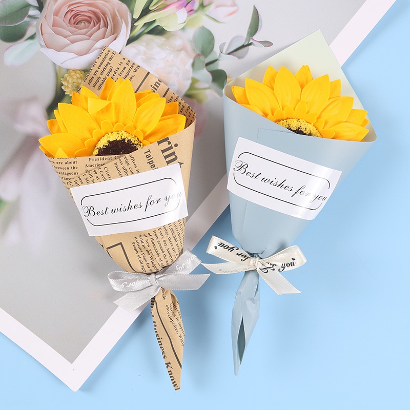 [NHIỀU MẪU] Phụ kiện decor trang trí trong hộp quà tặng - Bó hoa khô mini Happiness is with you nhiều màu sắc xinh xắn