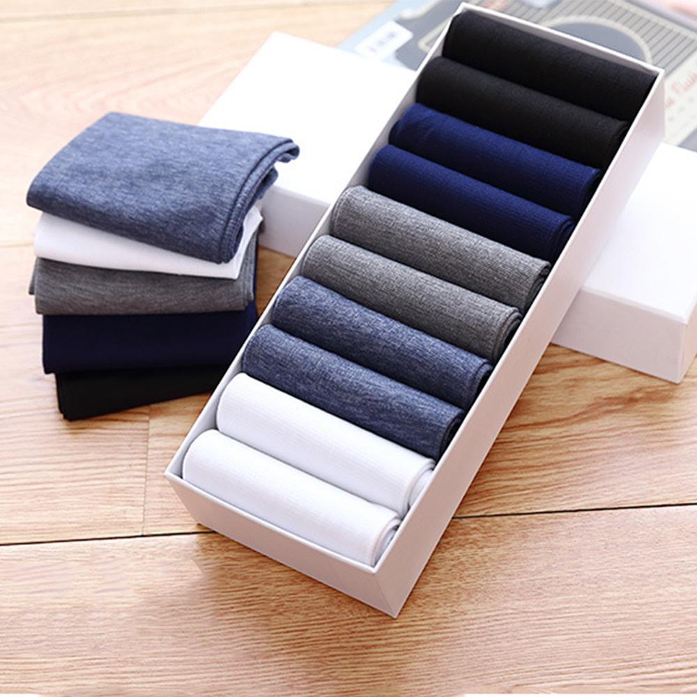 Hộp 10 Đôi Tất Đen Khử Mùi Thoáng Khí Cho Nam