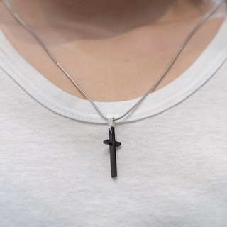 Mặt dây chuyền thánh giá - black