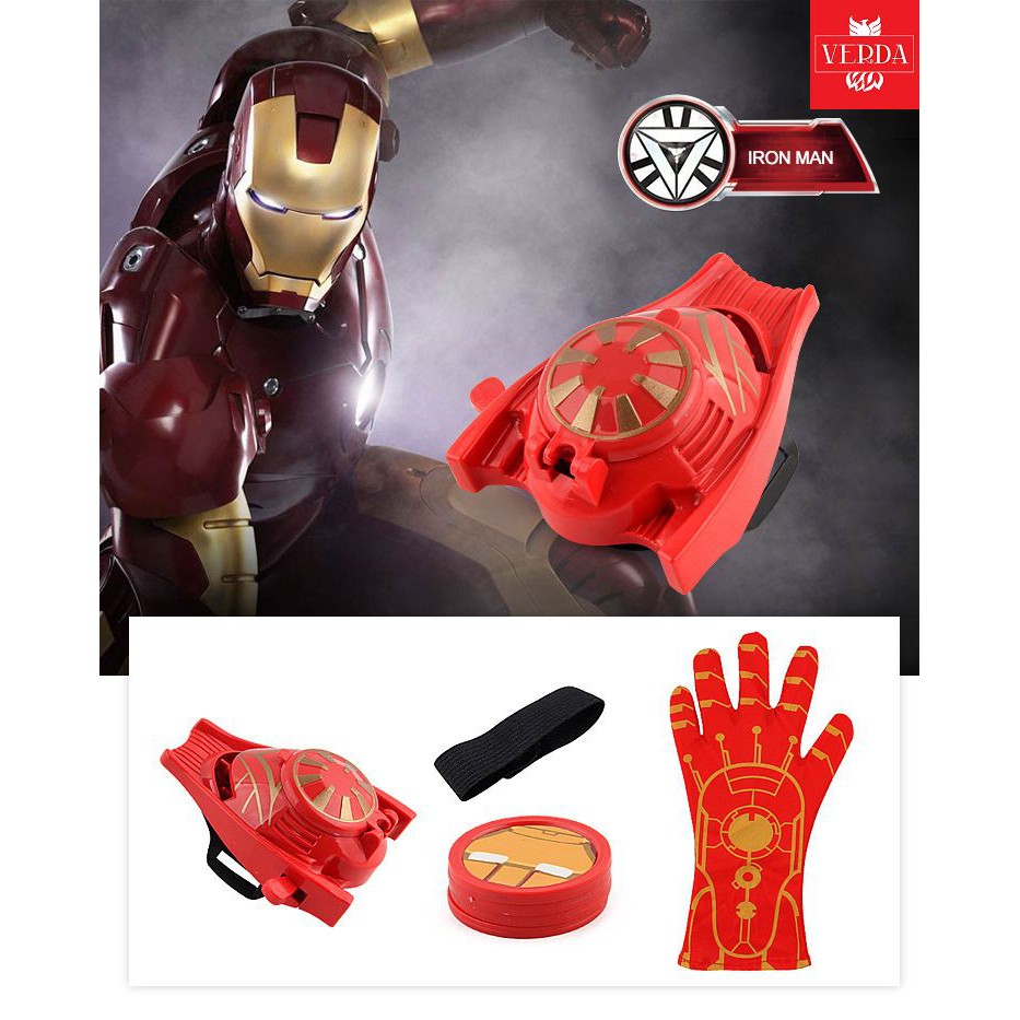 Găng tay người nhện trẻ em siêu nhân bắn đĩa cho bé cosplay superman captain ironman spider man bao tay dơi sắt gloves