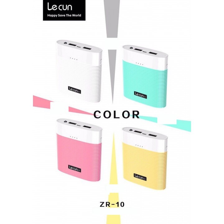 Pin Sạc dự phòng hiệu Lecun mẫu ZR-10 10.000 mAh