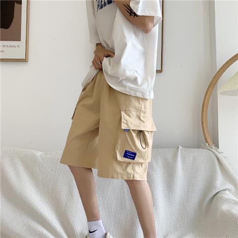 Quần Short Mỏng Dáng Rộng Phối Nhiều Túi Phong Cách Nhật Bản Cá Tính Cho Nam
