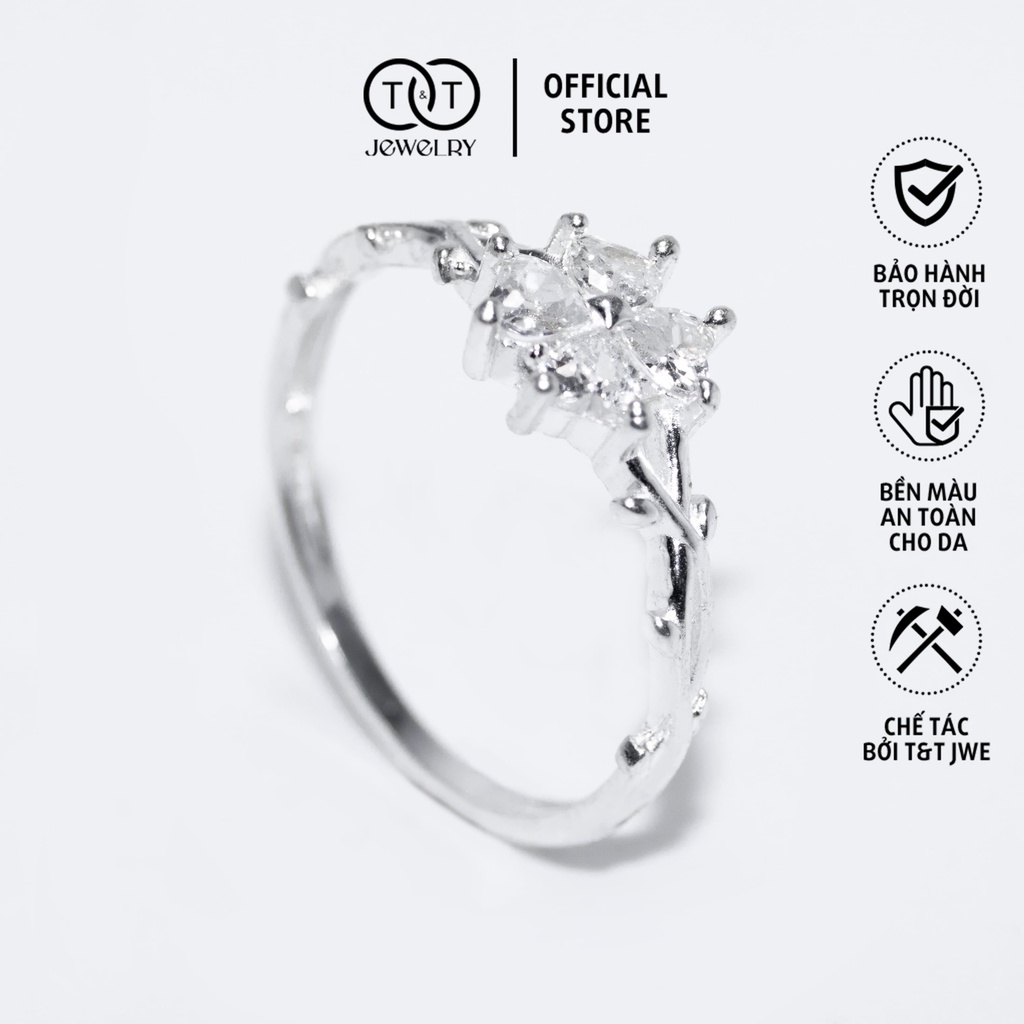 Nhẫn Bạc Nữ Đá Tim s925 T&amp;T Jewelry cao cấp NN030