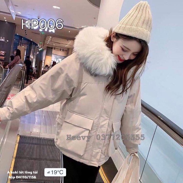 Áo khoác nữ , Áo khoác kaki nữ lót lông phong cách siêu ấm áp -DH | BigBuy360 - bigbuy360.vn