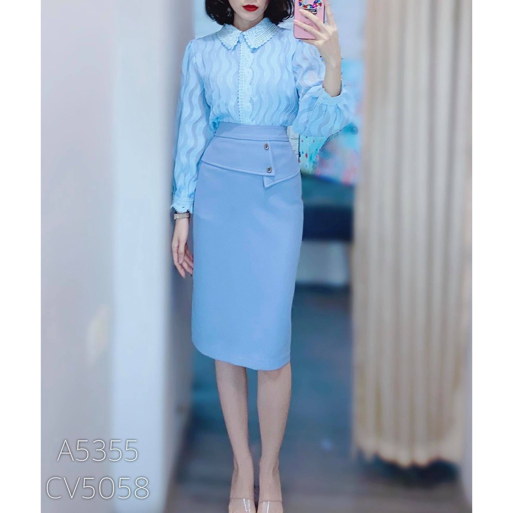 [ Mã WASTRUN4 giảm 10% tối đa 30K đơn 99K] Áo Sơ Mi Ren Dài Tay Sóng Chìm CHUU A5355 | BigBuy360 - bigbuy360.vn