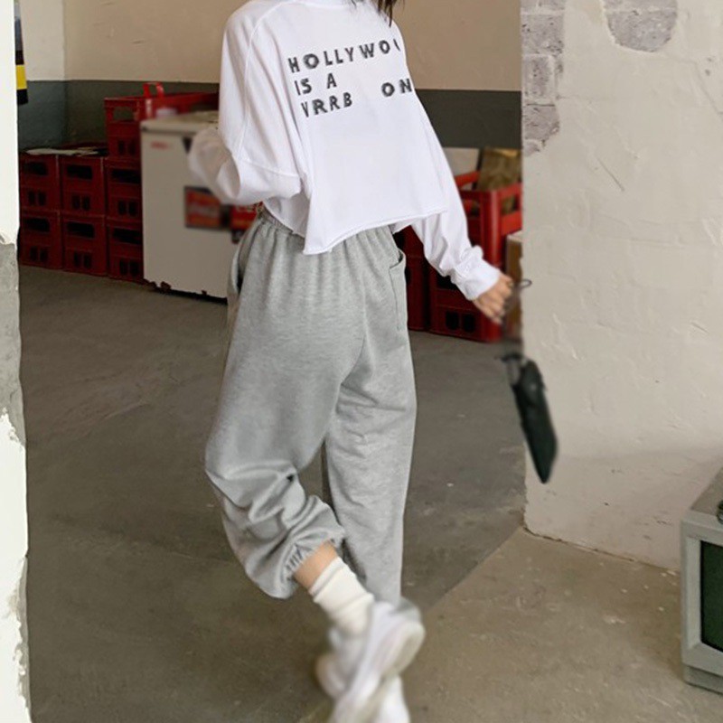 Quần Thể Thao Lưng Cao Chất Liệu Co Giãn Phong Cách Hàn Quốc | BigBuy360 - bigbuy360.vn