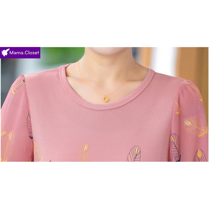 #F2027 ÁO VOAN CỔ TRÒN HỌA TIẾT ĐƠN GIẢN 3 MÀU SANG TRỌNG QUÝ PHÁI DÀNH CHO NGƯỜI TRUNG NIÊN HOT NHẤT 2021 &lt;3