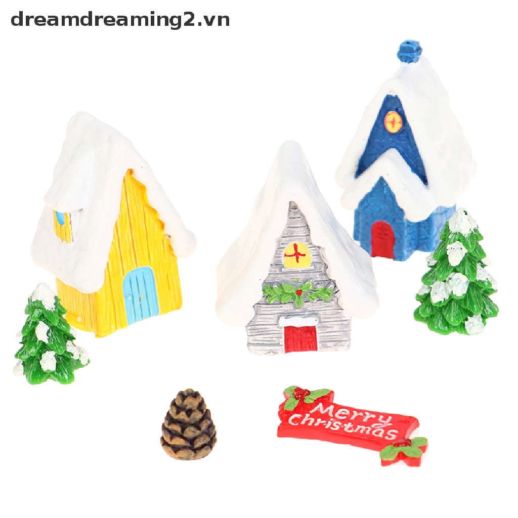 Mô hình cây thông noel mini bằng gỗ phong cách vintage 2.vn dùng trang trí nhà búp bê