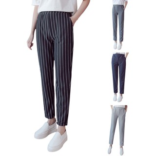 Quần tây dài kẻ sọc cho nữ