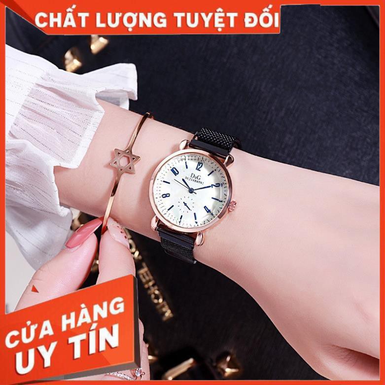 [FREESHIPXTRA] Đồng hồ thời trang nữ D&G dây nam châm vĩnh cửu, mặt số dể dàng xem giờ, vát cạch cực đẹp ( Mã: ADG01)