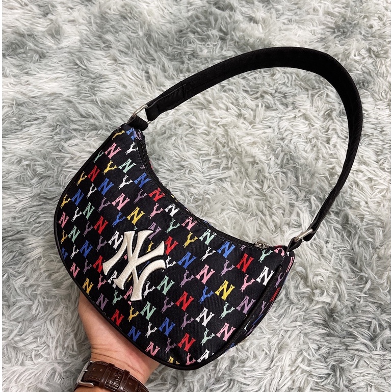 [TỔNG HỢP] Túi kẹp nách / Túi đeo vai NY MLB Big Logo Solid Hobo Bag New | HÀNG XUẤT DƯ XỊN