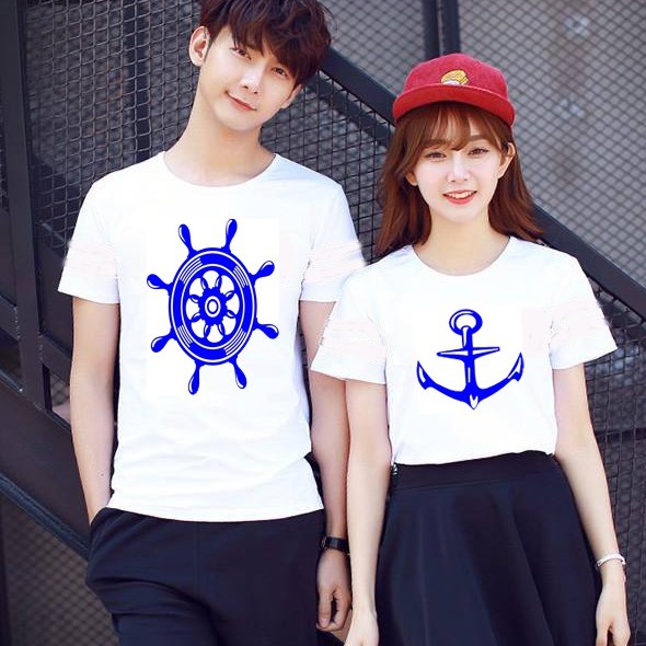 Áo Thun Cặp Đôi Tình Yêu Unisex Ngắn Tay In 3D Chữ ❤️LOVE LOVE❤️ Siêu Xinh Cute, Vải Cotton Mềm Mịn Thoáng Mát