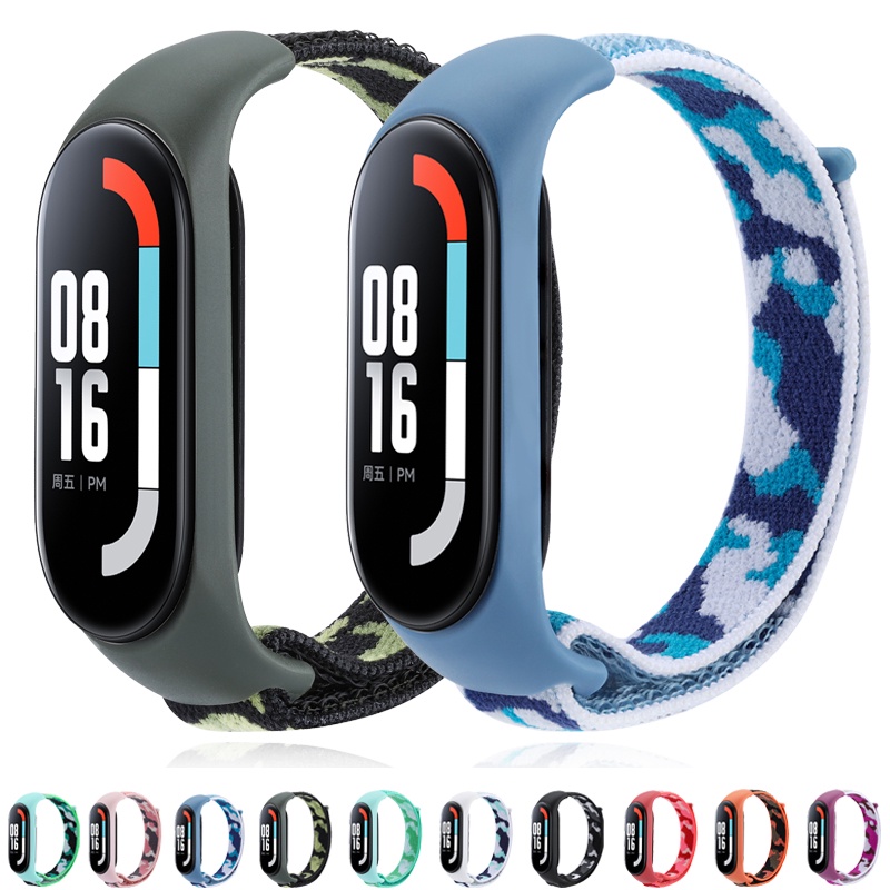 Dây Đeo Nylon Họa Tiết Rằn Ri Cho Đồng Hồ Thông Minh xiaomi Mi band 6 Mi band 7 6 5