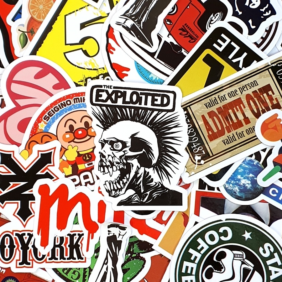 [SET A] Sticker phong cách Graffiti, chất liệu PVC chống thấm, dán vali, mũ nón bảo hiểm, laptop, tủ lạnh, decor phòng