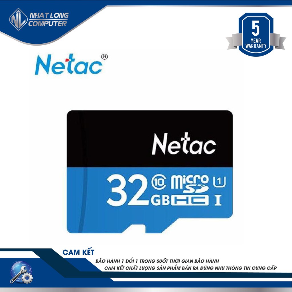 Thẻ nhớ Netac 32Gb chính hãng bảo hành 5