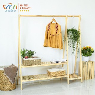 (Giá Xưởng) Kệ chữ A đôi, Giá treo quần áo đôi gỗ thông nhập khẩu 100%(Giá Xưởng)