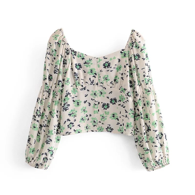 Zara Morocco full tag - Áo Zara hoa tiểu thư xinh đẹp AH01AKG52N9