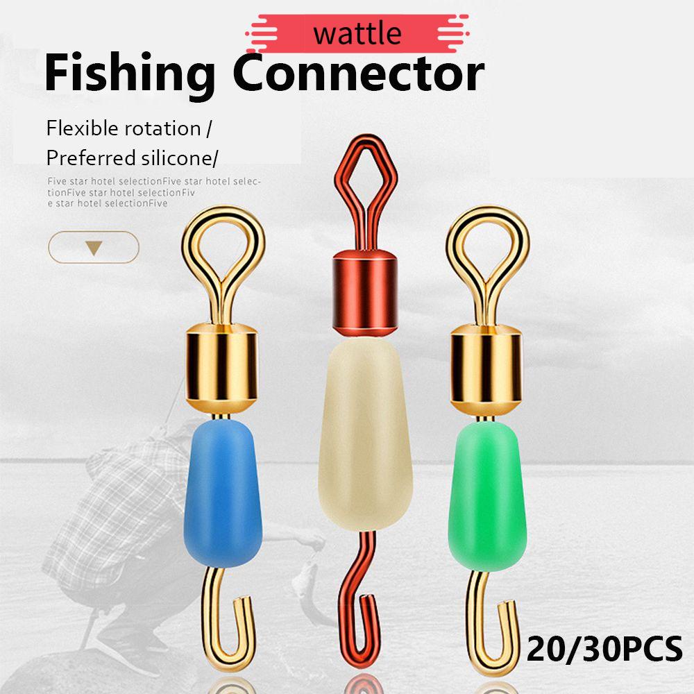 Bộ 30/20 Móc Nối Mồi Câu Cá Xoay Được Bằng Thép Không Gỉ Tiện Dụng