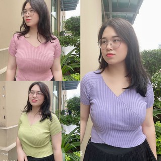 Áo croptop Bigsize đan ngực chất đẹp 55-80kg