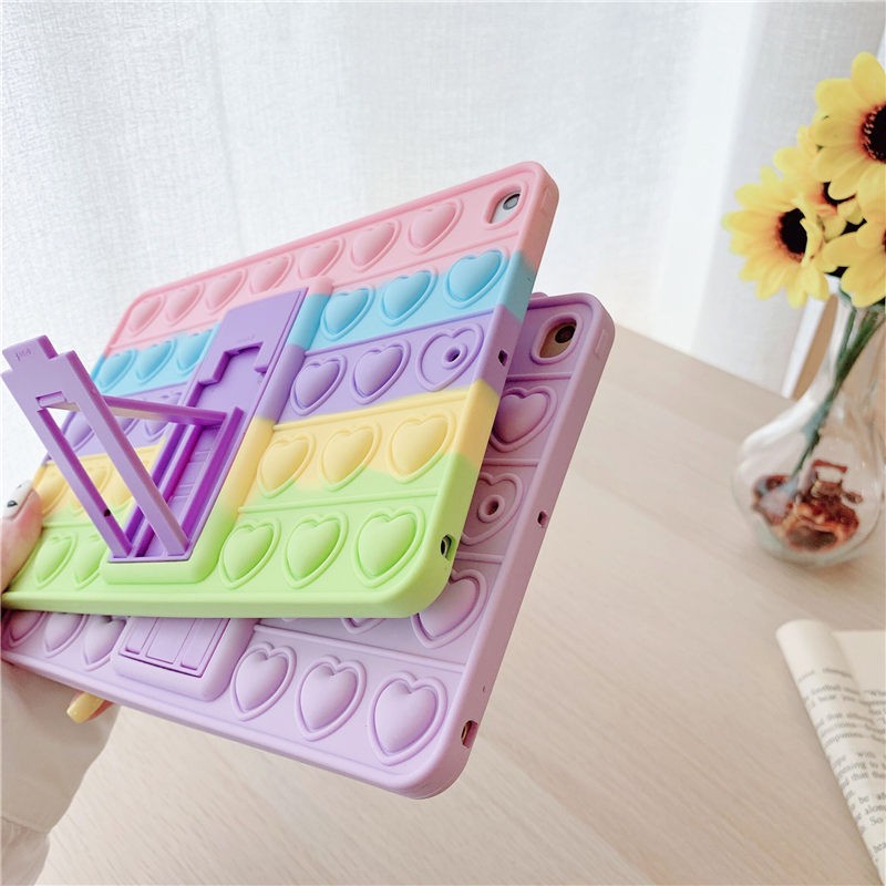 Ốp máy tính bảng silicone có dây đeo giá đỡ/ Kính cường lực màn hình cho Samsung Galaxy Tab A 8.0 2019 SM-T290 T295