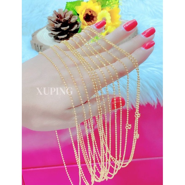 Dây Chuyền Nữ Xuping Kiểu Bi Mạ Vàng 18K Cao Cấp Cực Bền Y Vàng Thậ..t - Bảo Hành 06 Tháng Mang Thoải Mái 12072022