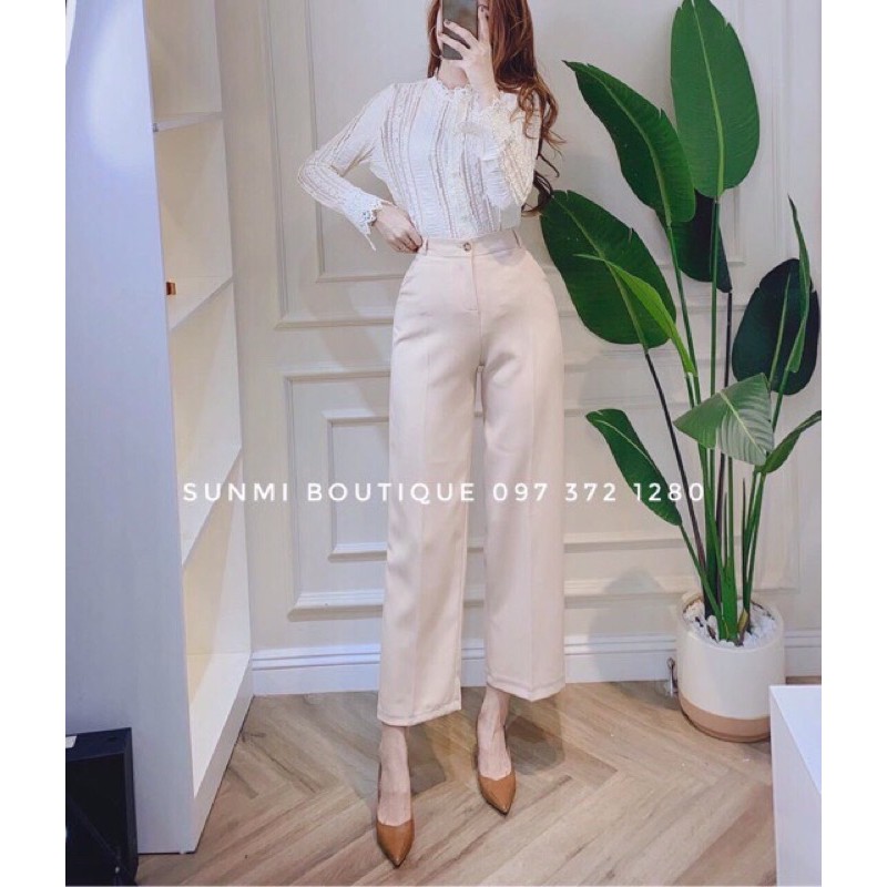 [Ảnh thật cận chất ] Quần ống rộng culottes xuông dài chiết eo | BigBuy360 - bigbuy360.vn