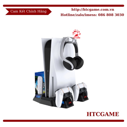 Chân đế dựng máy PS5 đa năng kèm sạc 2 tay