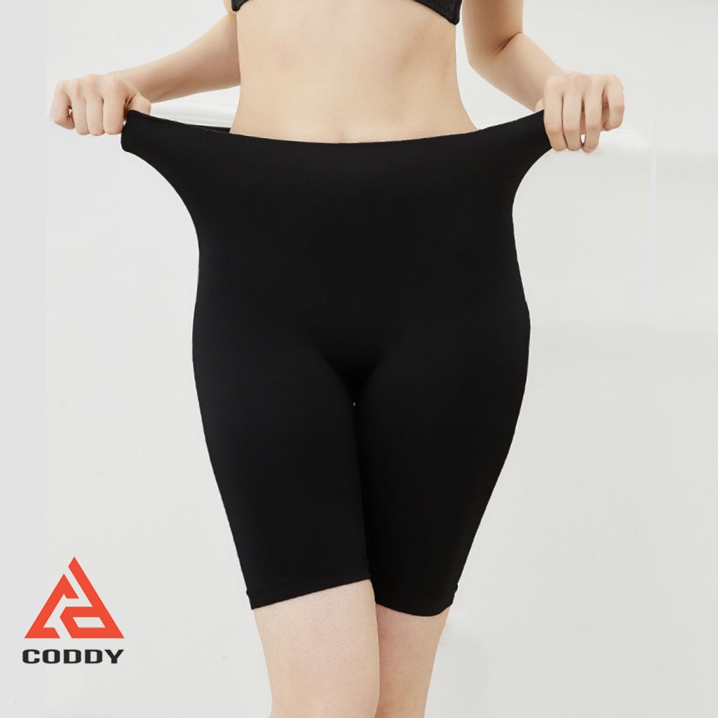 Quần legging nữ lửng CODDY vải thun cao cấp biker nữ đùi ngố đồ mặc nhà dáng ôm bó lưng tập gym yoga bigsize  - LG01