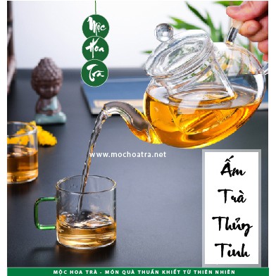 ẤM TRÀ THỦY TINH CÓ LÕI LỌC - Mộc Hoa Trà