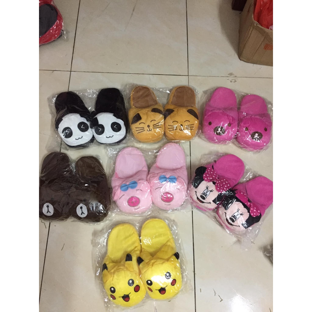 Dép bông mang trong nhà hình thú hoạt hình