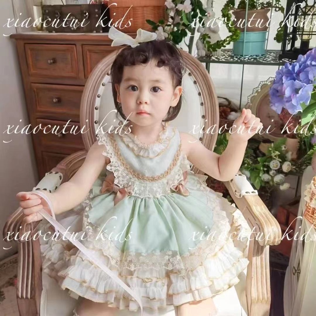 Hàng Mới Về Đầm Công Chúa Lolita Ren 2021 Thời Trang Mùa Xuân Mới Cho Bé Gái