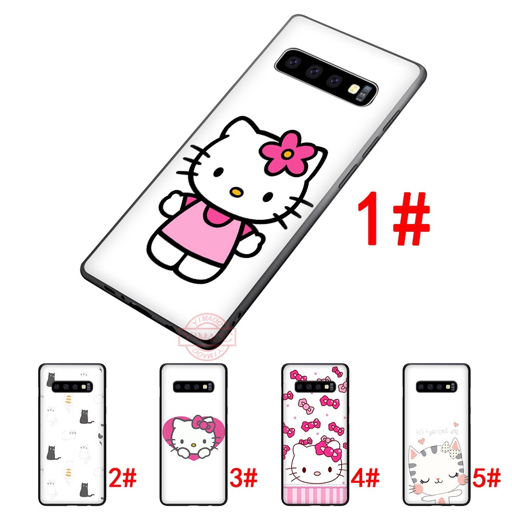 Ốp điện thoại in hình Hello Kitty đáng yêu cho Samsung Galaxy S7 Edge S8 S9 S10 Plus Note 8 9