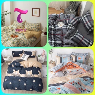 Bộ chăn ga gối Cotton Poly 4 Món ,Drap giường Hàn Quốc miễn phí bo chun ga giường bọc đệm