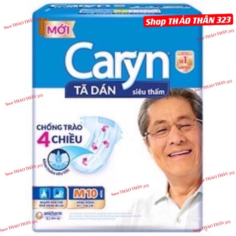 Siêu Tiết Kiệm- TẢ DÁN CARYN SIÊU THẤM NGƯỜI LỚN SỐ 1 NHẬT BẢN 🇯🇵 M10, ML10 (1 Bịch 10 Miếng)