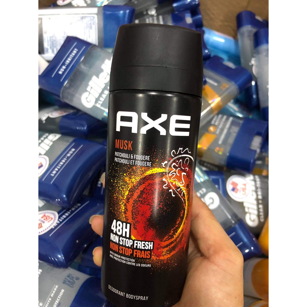 Xịt khử mùi Nam Axe Musk 48H NON STOP Fresh Deodorant & Body Spray - 150ml