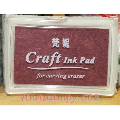 hnastampy Mực dấu tông nâu craft ink pad dùng với seal clear stamp trong handmade scrapbook