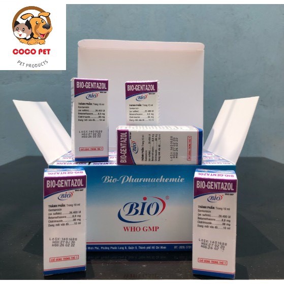 Nhỏ Tai Chó Mèo - BIO Gentazol 10ml Đặc Tr.ị Viêm Tai Ngoài