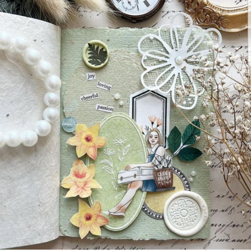 Note card vân nổi màu pastel xinh xắn