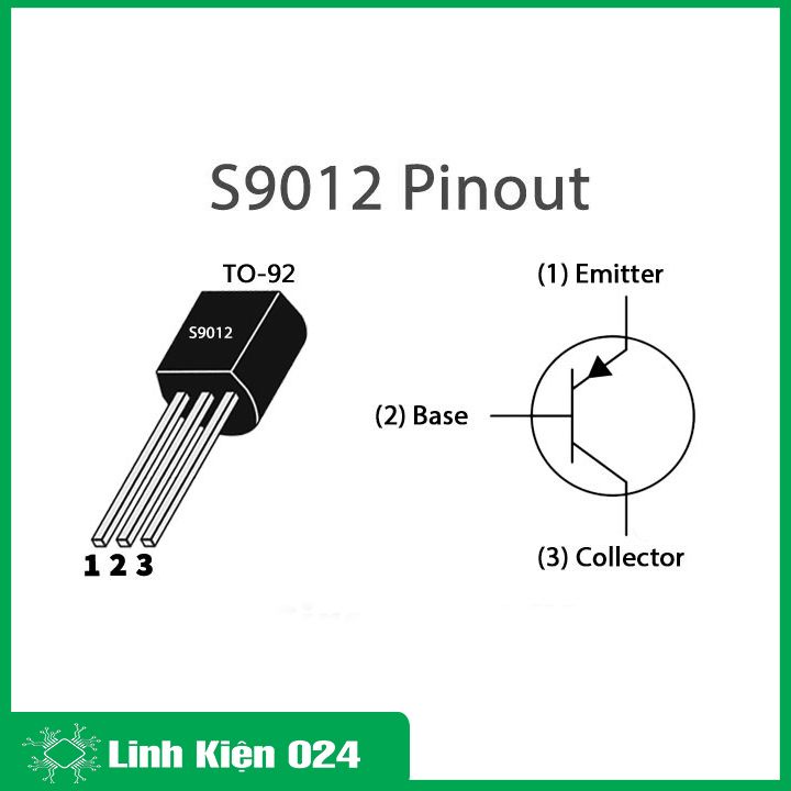 Gói 10 con Transistor S9012 TO-92 TRANS PNP điện áp 40V 0.5A