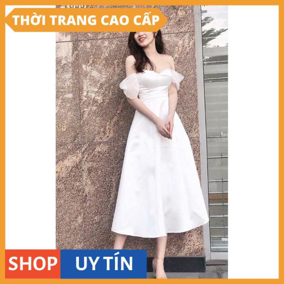 Đầm dự tiệc cúp ngực trễ vai dáng dài ROSSY Dress cực sang chảnh [Hàng Cao Cấp]