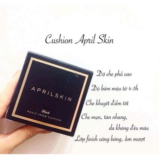 Phấn Nước April Skin Black Magic Snow Cushion