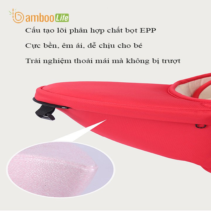 Địu em bé Bamboo Life BL033 địu 4 tư thế cho bé trợ lực, đa chức năng có ghế chống gù siêu nhẹ cho trẻ em