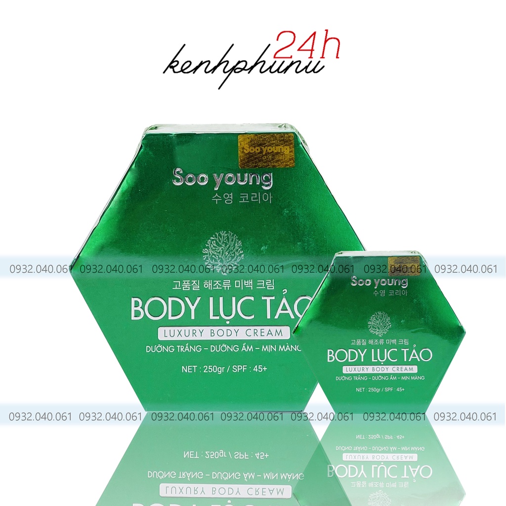 Body Lục Tảo Soo Young NHẬT BẢN , Trắng Mịn Mềm Mướt Da( CHÍNH HÃNG 100%)